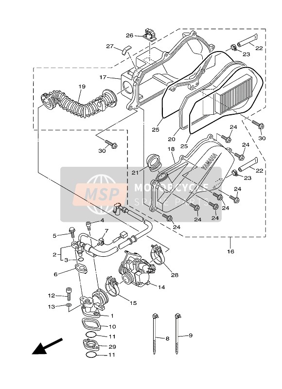 4P7139300000, Pipe Inlet Assembly, Yamaha, 0